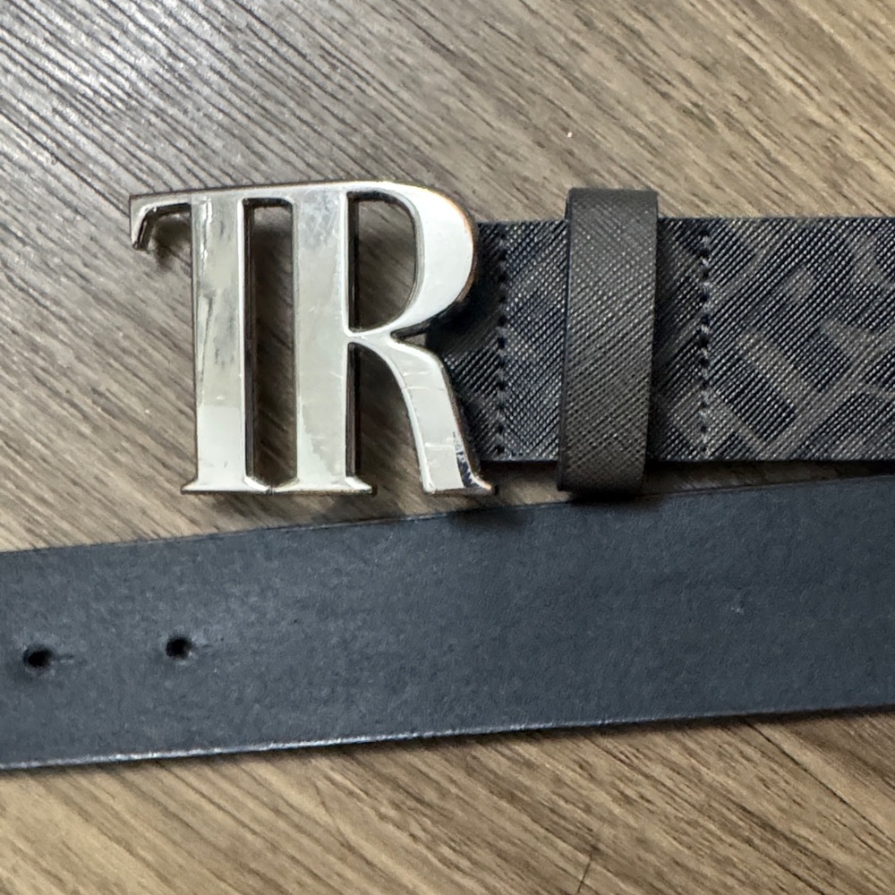 True Religion Silver and Black Belt